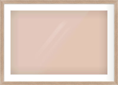 Light Walnut Flat Frame for 75 × 50cm artwork, with Smooth White Single Mount
