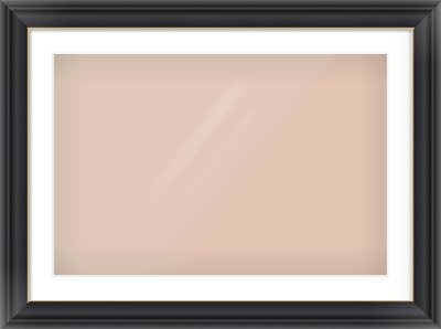 Black/Gold Scoop Frame for 75 × 50cm artwork, with Smooth White Single Mount