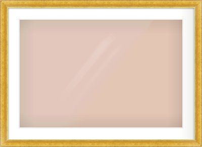 Gold Reverse Frame for 75 × 50cm artwork, with Smooth White Single Mount