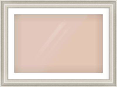 Silver Scoop Frame for 75 × 50cm artwork, with Smooth White Single Mount