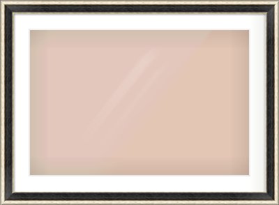 Black & Champagne Silver Spoon Frame for 75 × 50cm artwork, with Smooth White Single Mount