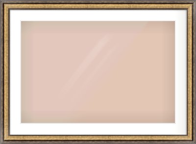 Gold Spoon Frame for 75 × 50cm artwork, with Smooth White Single Mount