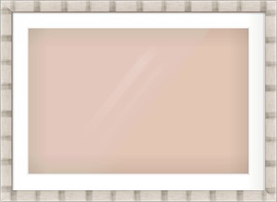 Silver Flat Frame for 75 × 50cm artwork, with Smooth White Single Mount