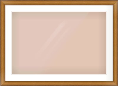 Bronze Cushion Frame for 75 × 50cm artwork, with Smooth White Single Mount