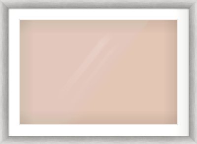 Silver Cushion Frame for 75 × 50cm artwork, with Smooth White Single Mount