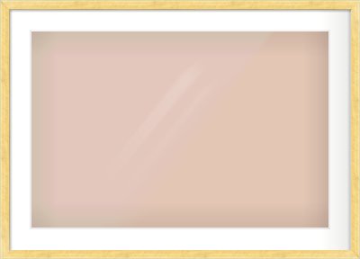 Brushed Gold with Black Sides Flat Frame for 75 × 50cm artwork, with Smooth White Single Mount