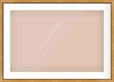 Gold Cushion Frame for 75 × 50cm artwork, with Smooth White Single Mount