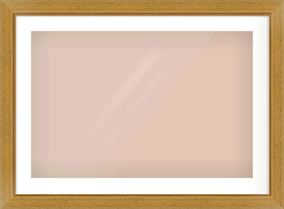 Gold Flat Frame for 75 × 50cm artwork, with Smooth White Single Mount