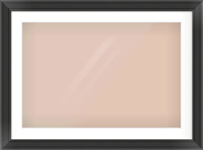Black Spoon Frame for 75 × 50cm artwork, with Smooth White Single Mount