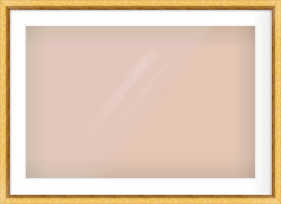 Gold Leaf Flat Frame for 75 × 50cm artwork, with Smooth White Single Mount