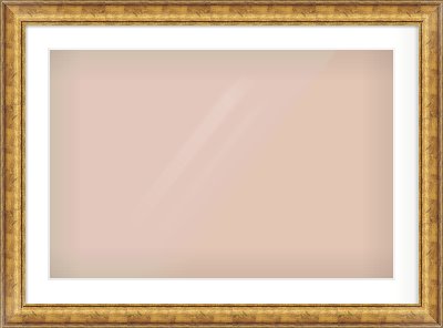 Gold Dome Frame for 75 × 50cm artwork, with Smooth White Single Mount