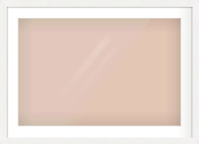 White Flat Frame for 75 × 50cm artwork, with Smooth White Single Mount