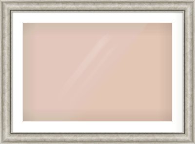 Silver Scoop Frame for 75 × 50cm artwork, with Smooth White Single Mount