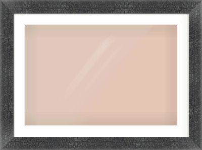 Carbon Flat Frame for 75 × 50cm artwork, with Smooth White Single Mount