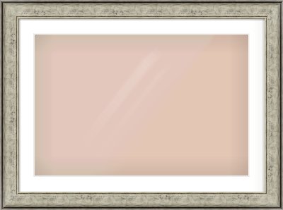 Silver Flat Frame for 75 × 50cm artwork, with Smooth White Single Mount