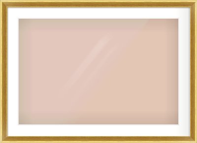 Gold Cushion Frame for 75 × 50cm artwork, with Smooth White Single Mount
