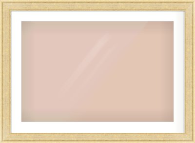Gold Flat Frame for 75 × 50cm artwork, with Smooth White Single Mount