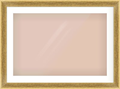 Gold Flat Frame for 75 × 50cm artwork, with Smooth White Single Mount