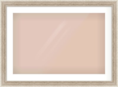 Silver Flat Frame for 75 × 50cm artwork, with Smooth White Single Mount