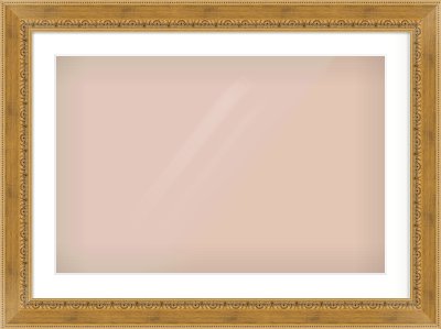 Gold Reverse Frame for 75 × 50cm artwork, with Smooth White Single Mount