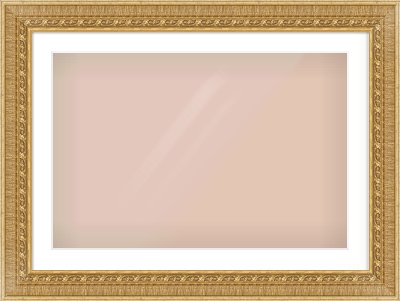 Gold Reverse Frame for 75 × 50cm artwork, with Smooth White Single Mount