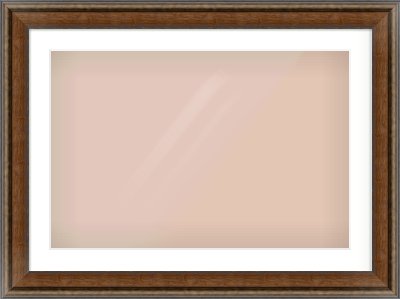 Walnut / Pewter Spoon Frame for 75 × 50cm artwork, with Smooth White Single Mount