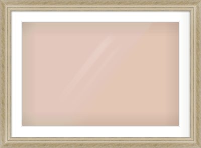 Ivory Scoop Frame for 75 × 50cm artwork, with Smooth White Single Mount