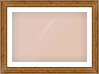 Gold Scoop Frame for 75 × 50cm artwork, with Smooth White Single Mount