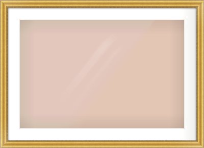 Gold Spoon Frame for 75 × 50cm artwork, with Smooth White Single Mount