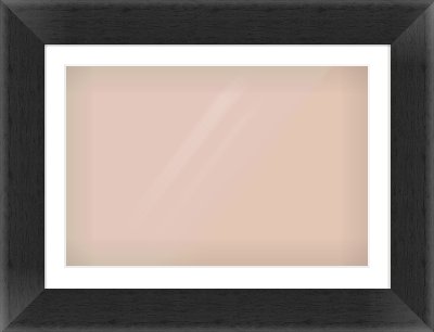 Black Flat Frame for 75 × 50cm artwork, with Smooth White Single Mount