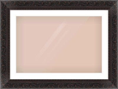Black Reverse Frame for 75 × 50cm artwork, with Smooth White Single Mount