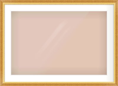 Gold Reverse Frame for 75 × 50cm artwork, with Smooth White Single Mount