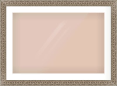 Silver Dome Frame for 75 × 50cm artwork, with Smooth White Single Mount