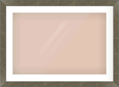 Brushed Pewter Flat Frame for 75 × 50cm artwork, with Smooth White Single Mount