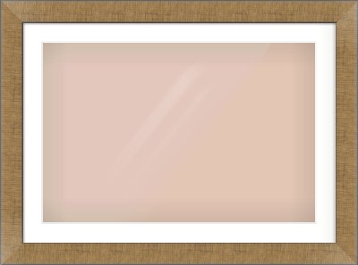Bronze Flat Frame for 75 × 50cm artwork, with Smooth White Single Mount