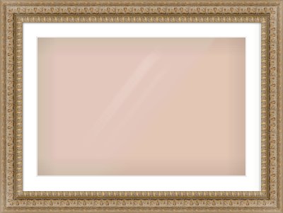 Gold Reverse Frame for 75 × 50cm artwork, with Smooth White Single Mount