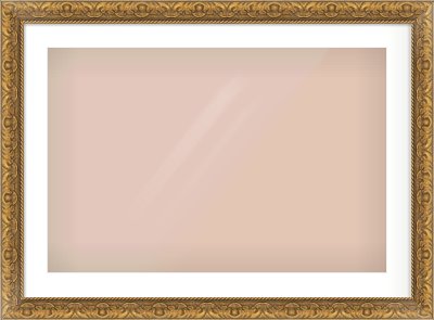 Gold Scoop Frame for 75 × 50cm artwork, with Smooth White Single Mount