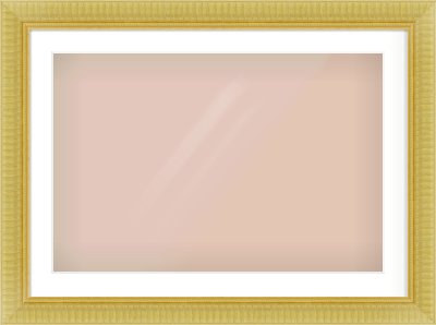 Gold Reverse Frame for 75 × 50cm artwork, with Smooth White Single Mount