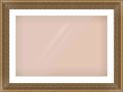 Gold Scoop Frame for 75 × 50cm artwork, with Smooth White Single Mount