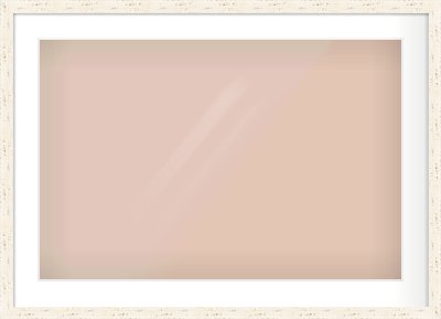 White Flat Frame for 75 × 50cm artwork, with Smooth White Single Mount