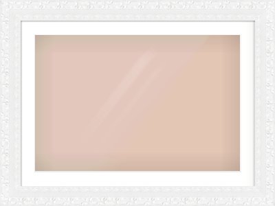 White Reverse Frame for 75 × 50cm artwork, with Smooth White Single Mount