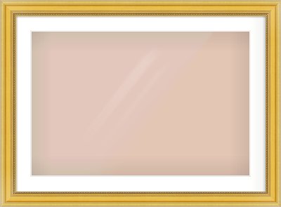 Gold Spoon Frame for 75 × 50cm artwork, with Smooth White Single Mount