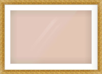 Gold Spoon Frame for 75 × 50cm artwork, with Smooth White Single Mount