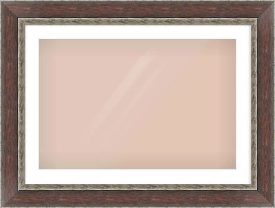 Brown Reverse Frame for 75 × 50cm artwork, with Smooth White Single Mount