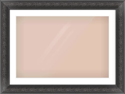 Black Spoon Frame for 75 × 50cm artwork, with Smooth White Single Mount
