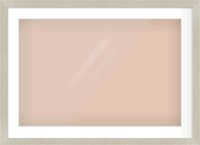 Silver Flat Frame for 75 × 50cm artwork, with Smooth White Single Mount
