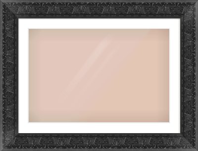 Black Scoop Frame for 75 × 50cm artwork, with Smooth White Single Mount