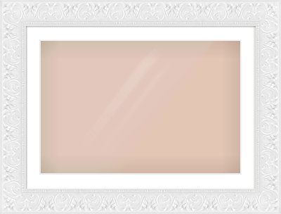 White Scoop Frame for 75 × 50cm artwork, with Smooth White Single Mount