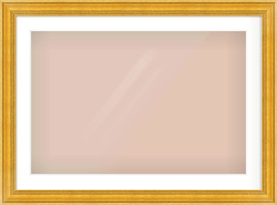 Gold Spoon Frame for 75 × 50cm artwork, with Smooth White Single Mount