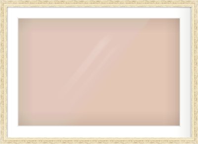 Distressed Cream Wood Grain Flat Frame for 75 × 50cm artwork, with Smooth White Single Mount